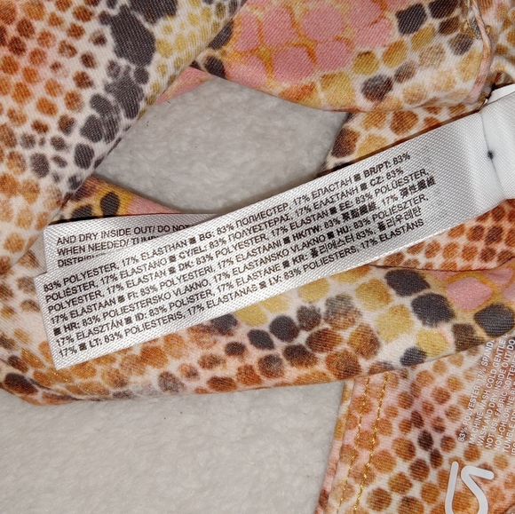 5 for $10 Gap Fit Multi-Color Snake Skin Studio Sports Bra size XS - Picture 2 of 6